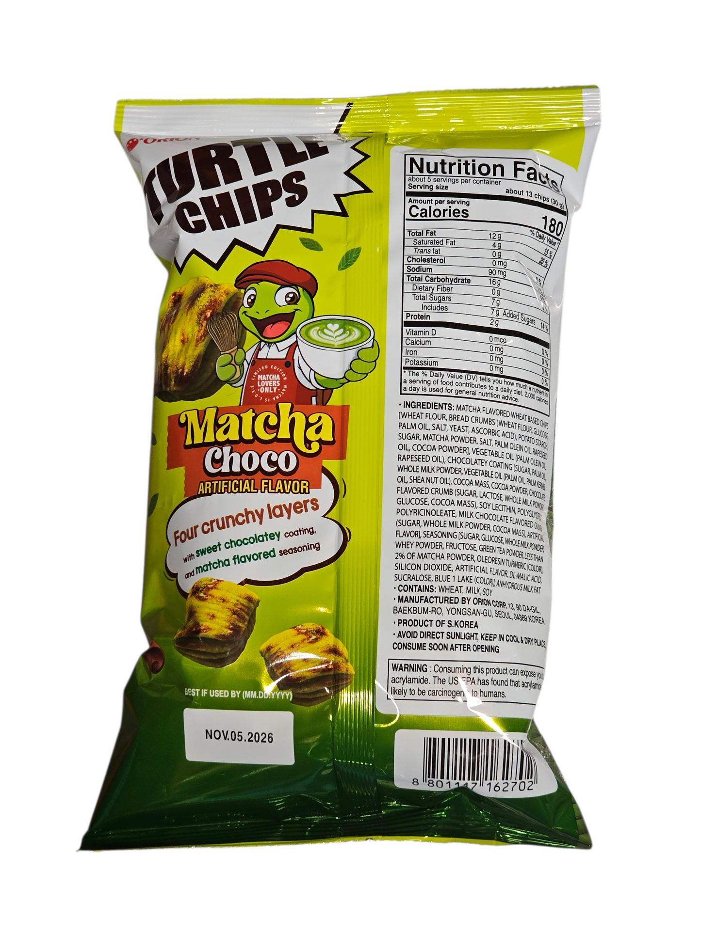 Orion Macha Choco Turtle Chip Gift Box
