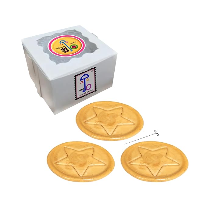 Handmade Premade Real Korean Dalgona Cookie (Bbop-gi) – Traditional Sugar Cookie with K-Drama S. Game Iconic Fun Symbol (Single)