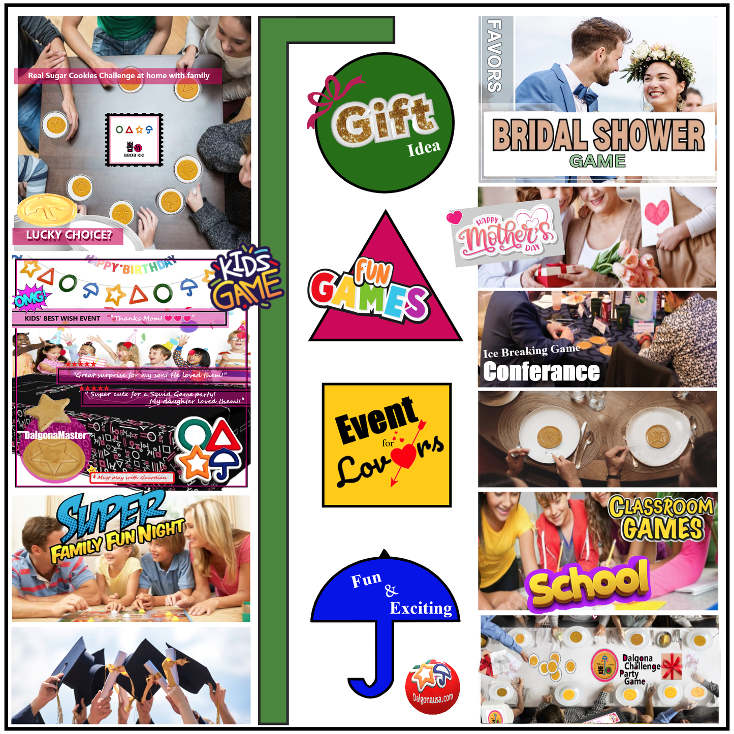Handmade Premade Real Korean Dalgona Cookie Candy Challenge (Bbop-gi) – Traditional Sugar Cookie with K-Drama S. Game Iconic Fun Symbol (Assorted)