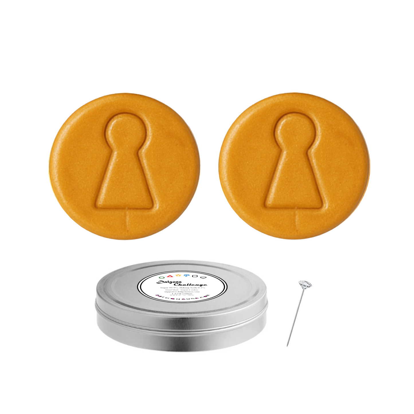 Two (2) Dalgona Cookies Challenge in One (1) Tin