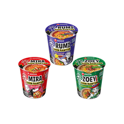 K-POP Demon Hunters X Nongshim Cup Noodle 3PK Gift - HUNTRIX