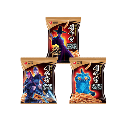 K-POP Demon Hunters X Nongshim Spicy Shrimp 3PK Gift - HUNTRIX