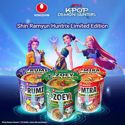 K-POP Demon Hunters X Nongshim Cup Noodle 3PK Gift - HUNTRIX