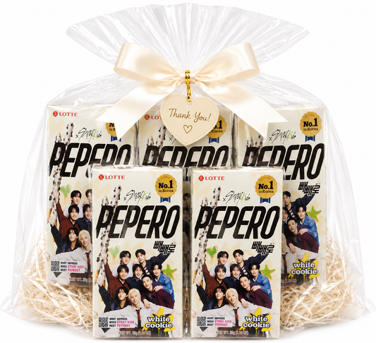 STRAY KIDS x PEPERO Mini White Cookie Flavor 5 Pack Gift