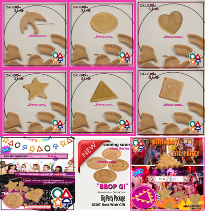Handmade Premade Real Korean Dalgona Cookie Candy Challenge (Bbop-gi) – Traditional Sugar Cookie with K-Drama S. Game Iconic Fun Symbol (Assorted)