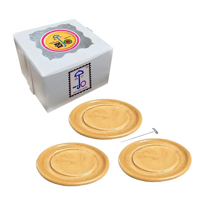 Handmade Premade Real Korean Dalgona Cookie (Bbop-gi) – Traditional Sugar Cookie with K-Drama S. Game Iconic Fun Symbol (Single)