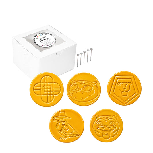 Dalgona Candy Cookie [4.5" Jumbo Size] Five(5) Demon Hunter Iconic Symbol Challenge
