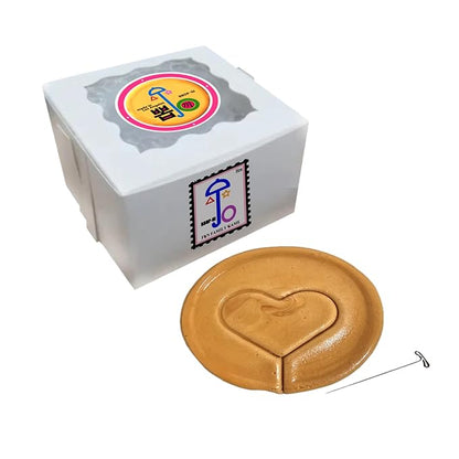 Handmade Premade Real Korean Dalgona Cookie (Bbop-gi) – Traditional Sugar Cookie with K-Drama S. Game Iconic Fun Symbol (Single)