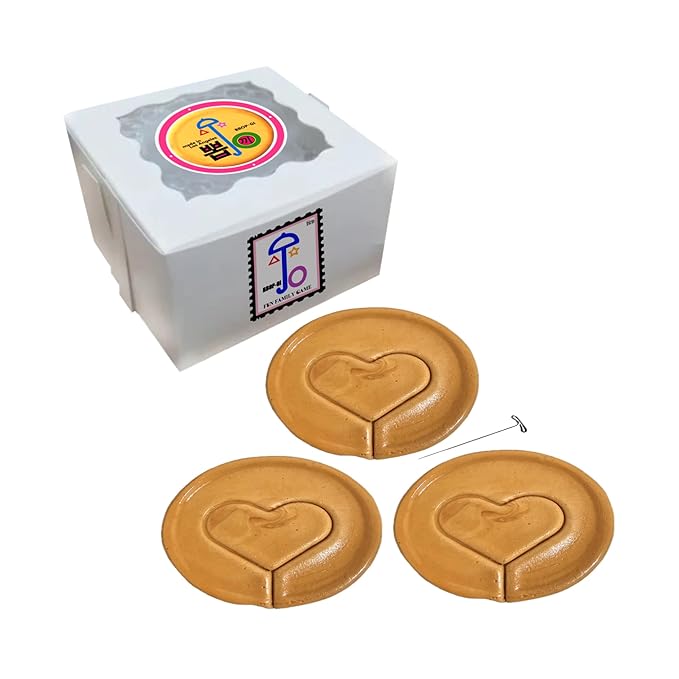 Handmade Premade Real Korean Dalgona Cookie (Bbop-gi) – Traditional Sugar Cookie with K-Drama S. Game Iconic Fun Symbol (Single)