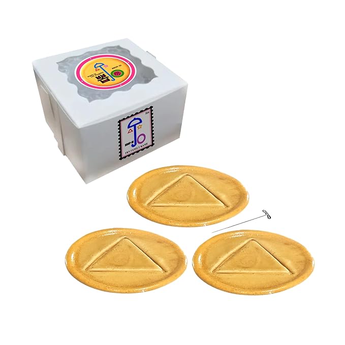 Handmade Premade Real Korean Dalgona Cookie (Bbop-gi) – Traditional Sugar Cookie with K-Drama S. Game Iconic Fun Symbol (Single)