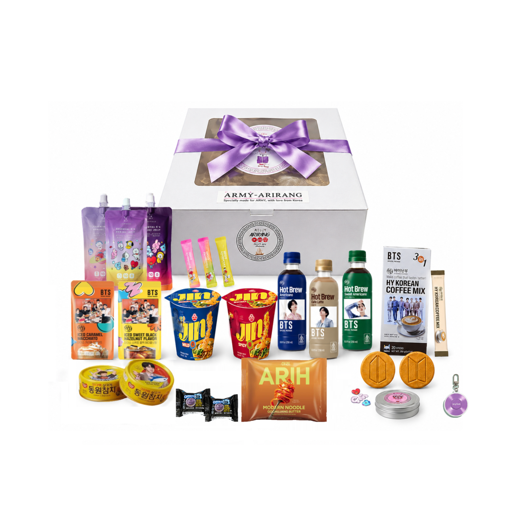 2026 BTS Arirang World Tour Care Gift - Bangtanirang Armyrang Box + BTS OREO, ARIH Noodle