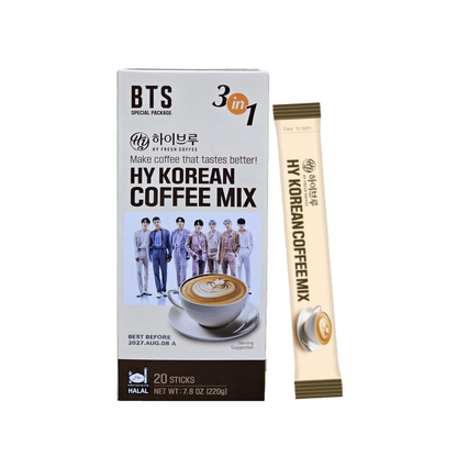 HY Korean Coffee Mix (BTS Special Package) 커피믹스 - Mini Case 20 Sticks