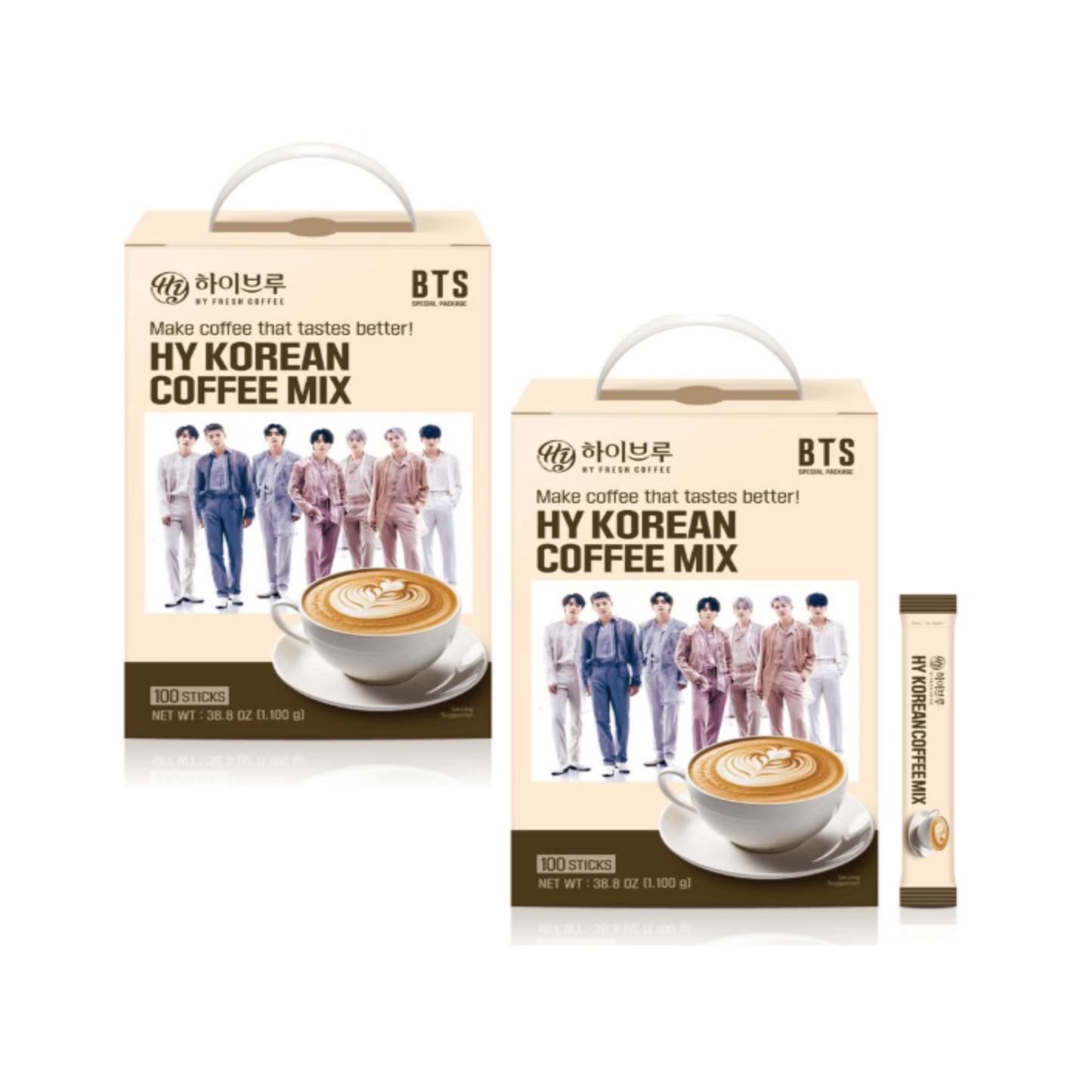 HY Korean Coffee Mix (BTS Special Package) 커피믹스 - 100 Sticks