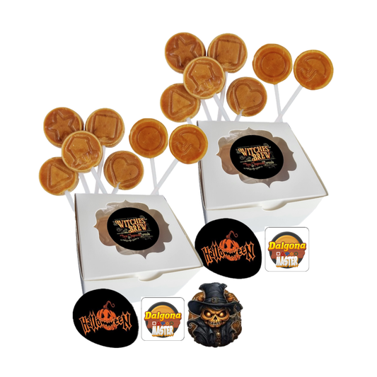 Halloween Dalgona Candy Pressed with The Iconic Symbol - Gift Box [14 candies]