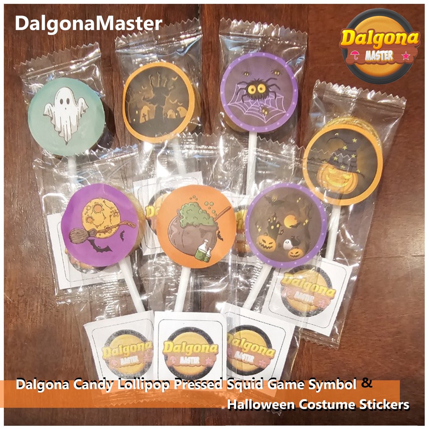 Halloween Dalgona Candy Pressed with The Iconic Symbol - Gift Box [14 candies]