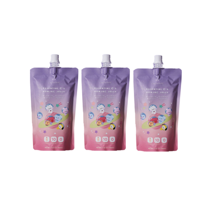 BTS BT21 Everydaze Essential C’s Konjac Jelly | Yogurt | Plant-Based Collagen Booster | Gluten Free, Sugar Free, Low Calorie | Healthy Drinkable Fruit Snack  Konjac Gift