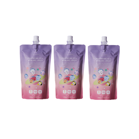 BTS BT21 Everydaze Essential C’s Konjac Jelly | Yogurt | Plant-Based Collagen Booster | Gluten Free, Sugar Free, Low Calorie | Healthy Drinkable Fruit Snack  Konjac Gift