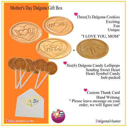 Mother's Day Dalgona  Gift Box - " I LOVE MOM "